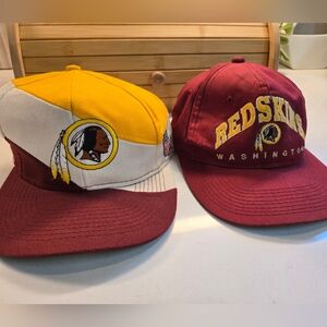 2 Vintage Washington Redskins Hats